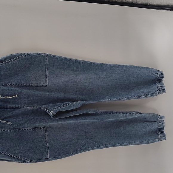 Laurie Felt LA Light Cotton Clean Jean Jogger Denim Pants Size XL Front Pockets - Picture 4 of 8